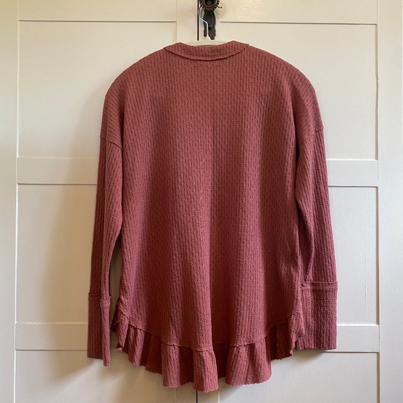 Maurices Ruffle Hem Open Front Cardigan - Picture 2 of 5